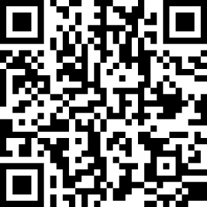 QR code with black and white pattern.
